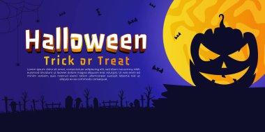 Balkabağı ve Ay 'la Cadılar Bayramı Gece Resimleri