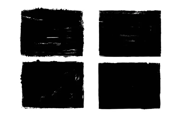 Grunge τετράγωνα σχήματα, πλαίσια, θέση για κείμενο. Μαύρα στοιχεία σχεδιασμού, καλλιτεχνικά, αντικείμενα τέχνης. Βρώμικο υπόβαθρο. Υφή Abstarct. — Διανυσματικό Αρχείο