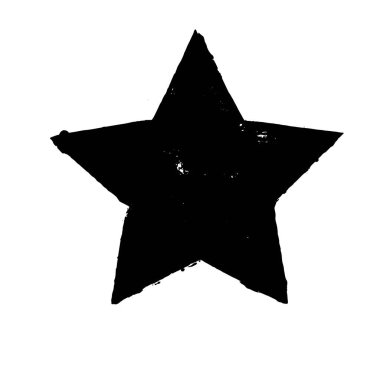 Grunge siyah yıldız desenli. El çizimi tasarım ögesi.