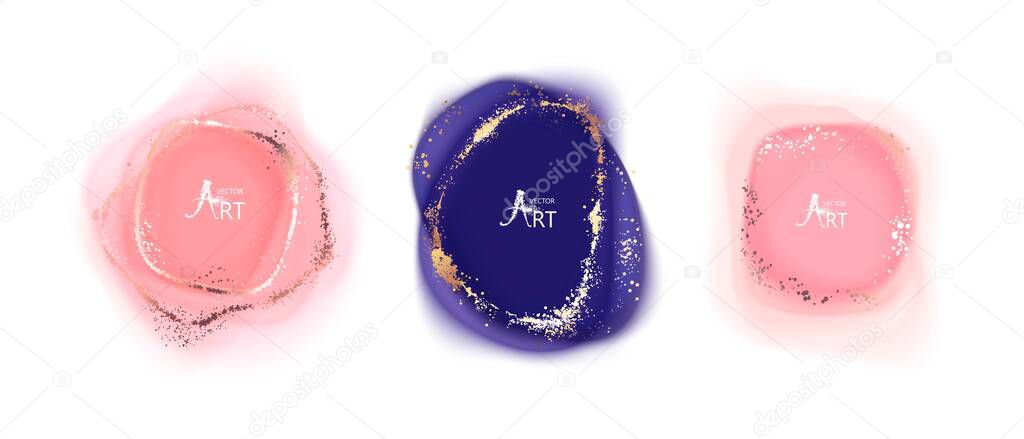 Vector abstarct spot, shape. Creative background for card, invitation, logo, branding Frame for text