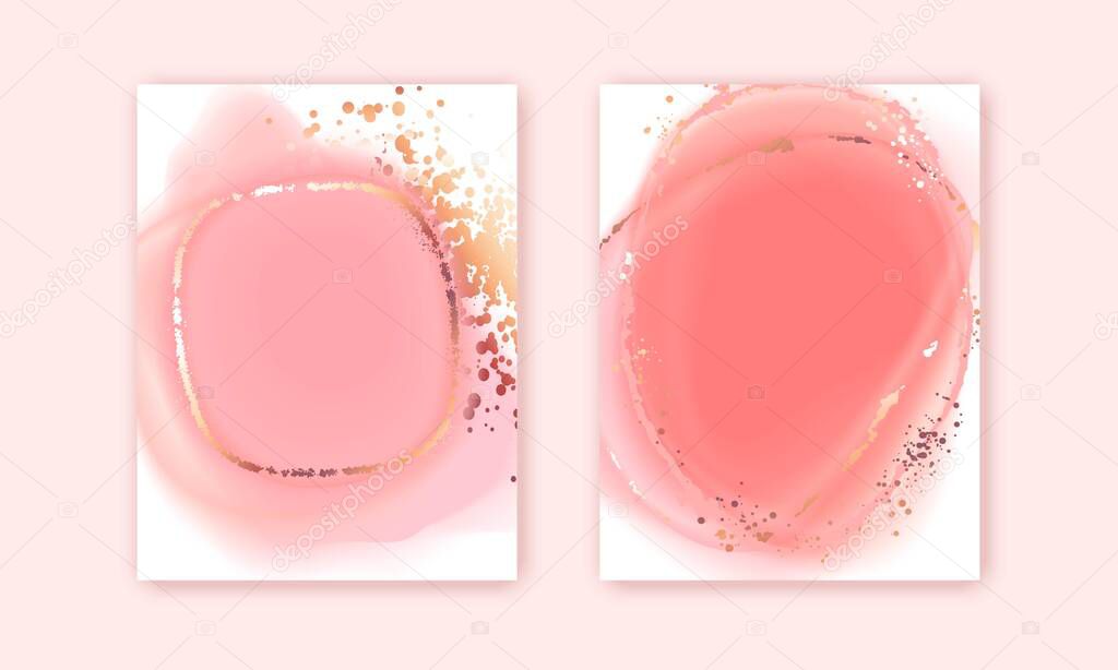 Ink, marble watercolor imitation Vector abstarct