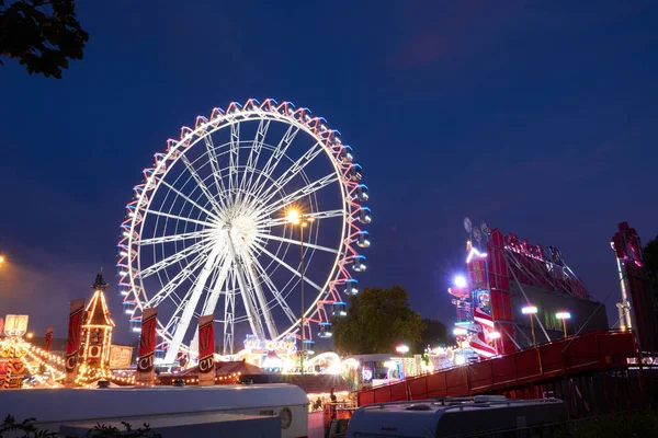 Stuttgart Bad Canstatt Almanya Ekim 2019 Folk Festivalinin Dönme Dolabının — Stok fotoğraf