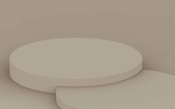 Bruine Cilinder Podium Minimale Studio Achtergrond Abstract Geometrische Vorm Object — Stockfoto