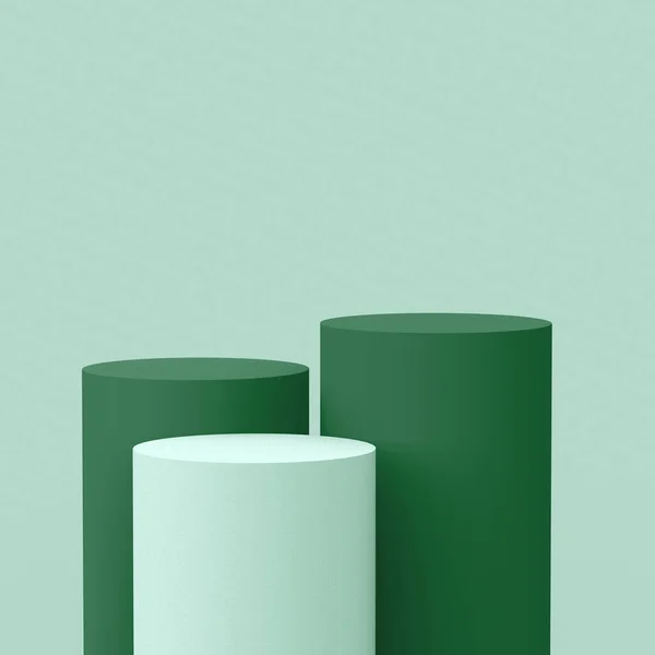 Olive Zielony Cylinder Podium Minimalne Tło Studio Abstrakcyjny Geometryczny Kształt — Zdjęcie stockowe