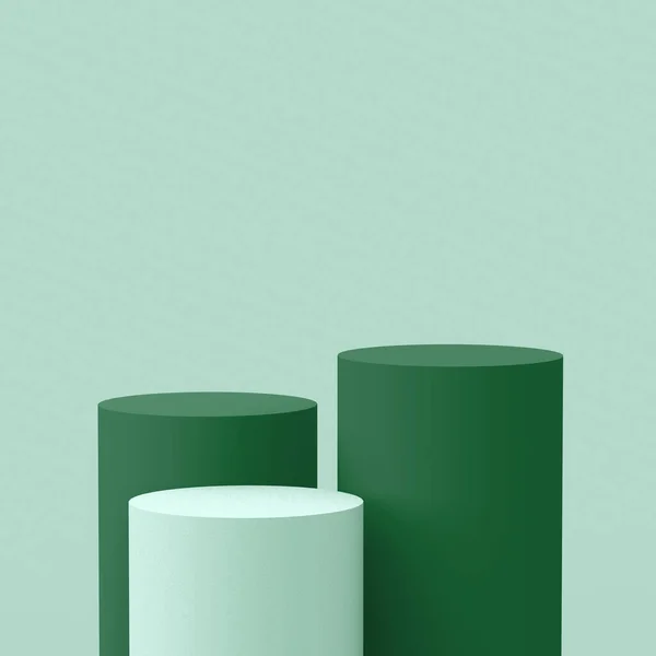 Olive Zielony Cylinder Podium Minimalne Tło Studio Abstrakcyjny Geometryczny Kształt — Zdjęcie stockowe