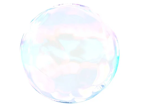 3D粉红色蓝球晶体梯度颜色隔离在白色背景 摘要泡状光滑糊状三维几何物体图解绘制 — 图库照片