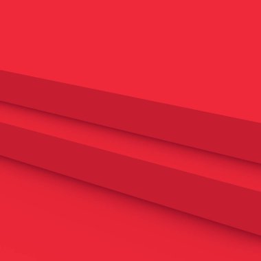 3d kırmızı beyaz sahne sahne stüdyo arkaplanı minimal. Soyut 3d geometrik şekil çizimi. Çin Yeni Yıl Tatili ve Mutlu Noeller ürünleri için ekran.