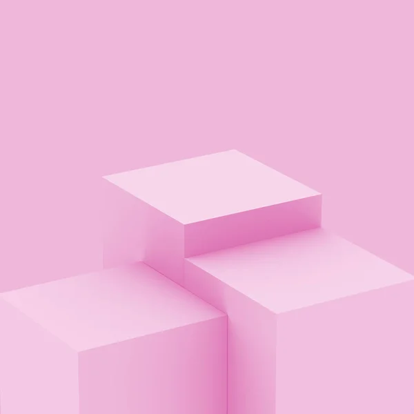 Růžové Sladké Pódium Scéna Minimální Studio Pozadí Abstraktní Vykreslení Geometrického — Stock fotografie