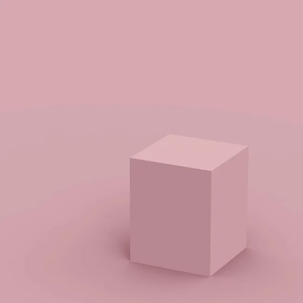 Violet Mauve Cube Box Podium Scène Minimale Fond Studio Illustration — Photo