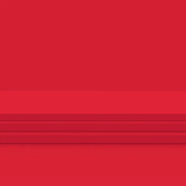 Трехмерный Красно Белый Сценический Подиум Минимальном Студийном Фоне Абстрактная Трехмерная — стоковое фото