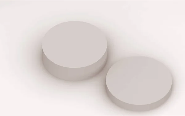 Braune Creme Zylinder Podium Minimalen Studio Hintergrund Abstrakte Darstellung Geometrischer — Stockfoto