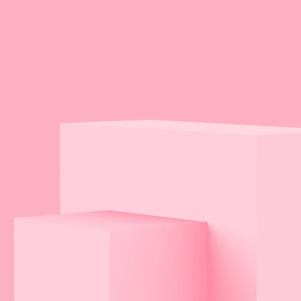 Pink Cube Box Podium Minimal Scene Studio Background Abstract Geometric — Stock Photo, Image