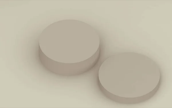 Коричневый Цилиндр Подиум Минимальный Студийный Фон Абстрактная Трехмерная Иллюстрация Геометрической — стоковое фото