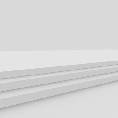 3D gri sahne sahnesi stüdyo arkaplanı çok az. Soyut 3d geometrik şekil çizimi. Çevrimiçi iş ürünü için göster.