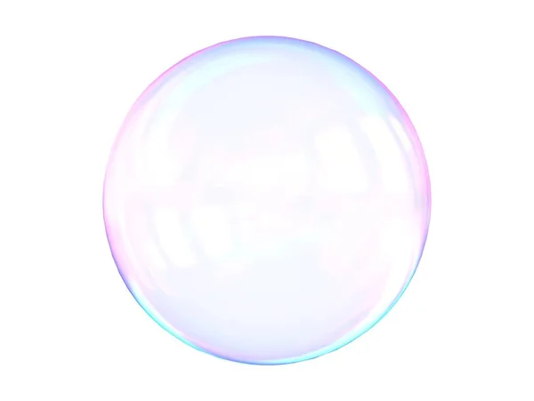 3D粉红色蓝球晶体梯度颜色隔离在白色背景 摘要泡状光滑糊状三维几何物体图解绘制 — 图库照片