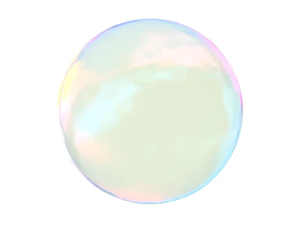 Bola Cristal Rosa Azul Gradiente Cores Isoladas Fundo Branco Bolha — Fotografia de Stock