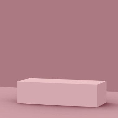 3D mor leylak sahne podyumu stüdyo arkaplanı minimum. Soyut 3d geometrik şekil çizimi. Kozmetik moda ürünleri için görüntü. Doğal monokrom renk tonları.
