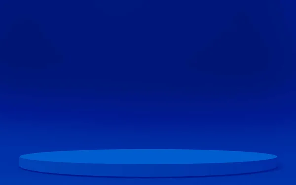 Синій Циліндр Подіум Мінімальний Студійний Фон Анотація Геометричної Форми Єкта — стокове фото