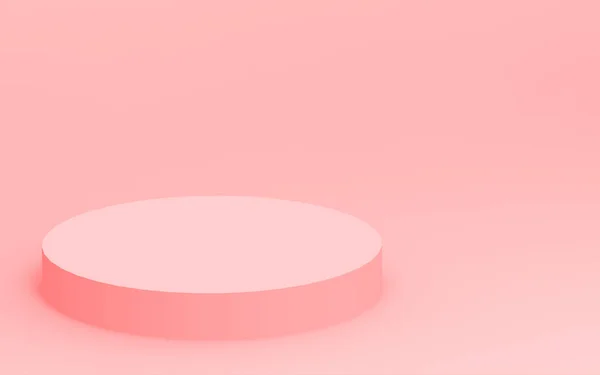 Оранжевый Цилиндр Подиум Минимальный Студийный Фон Абстрактная Трехмерная Иллюстрация Геометрической — стоковое фото