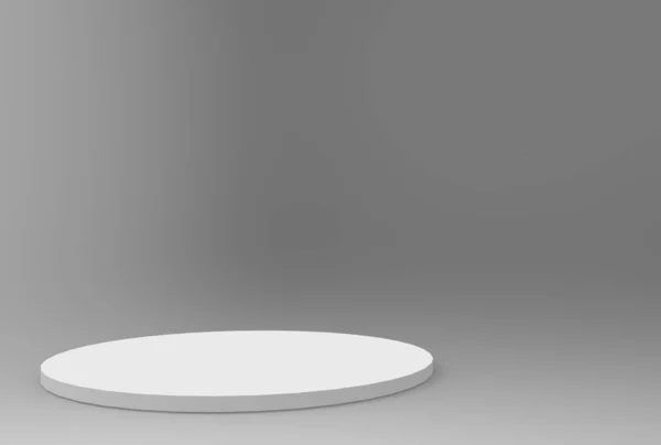 Сірий Білий Циліндр Подіум Мінімальний Студійний Фон Анотація Геометричної Форми — стокове фото