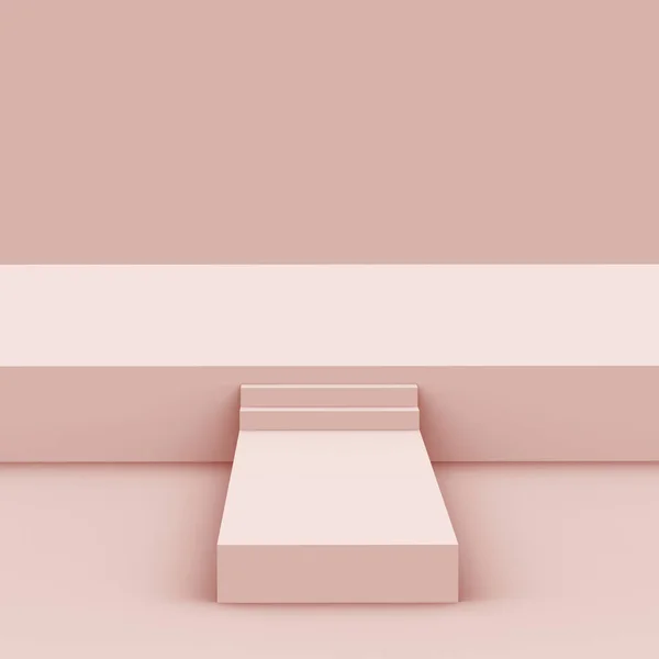 Dusty Pink Stage Podium Scene Minimal Studio Background Abstract Geometric — Stock Photo, Image