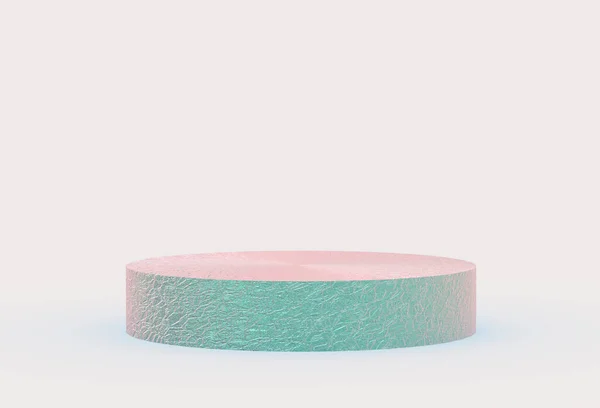 3D folyo pastel podyum stüdyo arka planı. Soyut 3d geometrik şekil çizimi çizimi.