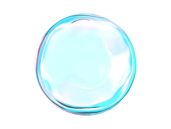 Pink Blue Ball Crystal Gradient Colors Isolated White Background Abstract — Stock Photo, Image