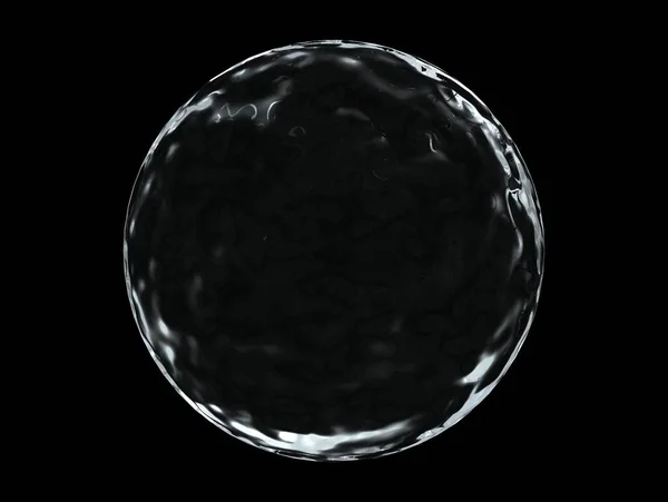 白い背景に孤立ラフバブル上の反射の3D白い光のテクスチャ アブストラクトバブル光沢パステル3D幾何形状オブジェクトイラストレンダリング — ストック写真