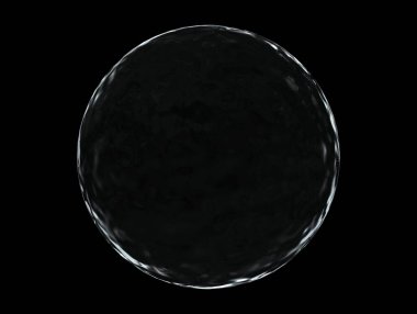 Beyaz arka planda izole edilmiş kabarık baloncuktaki yansımanın üç boyutlu beyaz ışık dokusu. Soyut kabarcık parlak pastel 3d geometrik şekil çizimi. 