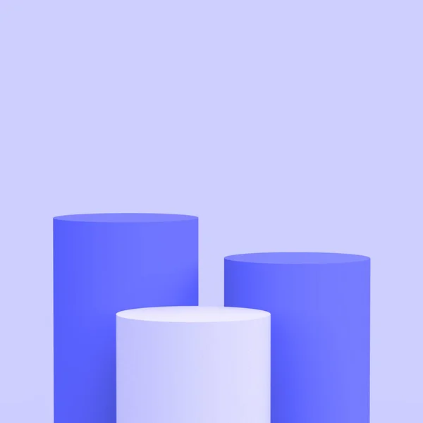 Purple Violet Cylinder Podium Minimal Studio Background Abstract Geometric Shape — Stock Photo, Image