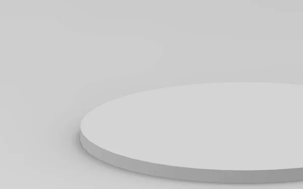 Gri Beyaz Silindir Podyum Stüdyo Arka Planı Minimumda Soyut Geometrik — Stok fotoğraf