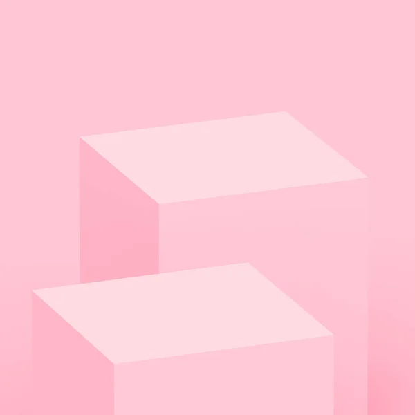 Pink Cube Box Podium Minimal Scene Studio Background Abstract Geometric — Stock Photo, Image