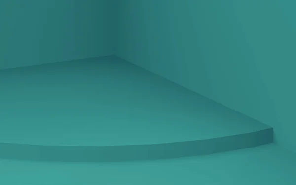 Зеленый Темно Синий Подиум Минимальный Студийный Фон Абстрактная Трехмерная Иллюстрация — стоковое фото