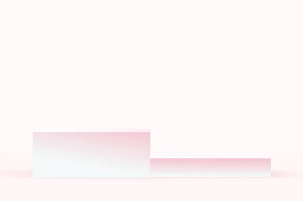 Blanco Cubos Color Rosa Degradado Colores Suave Pastel Minimalista Fondo — Foto de Stock