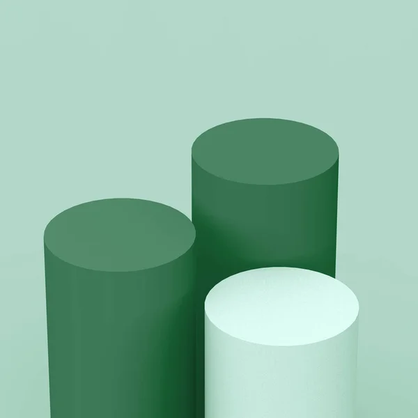 Olive Green Cylinder Podium Minimal Studio Background Abstract Geometric Shape — Stock Photo, Image