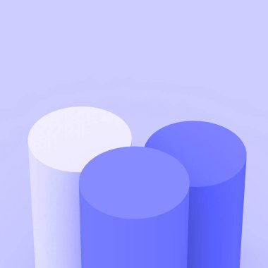 3d mor menekşe silindir podyum minimal stüdyo arka planı. Soyut 3d geometrik şekil çizimi. Kozmetik parfüm ürünleri için görünüm.
