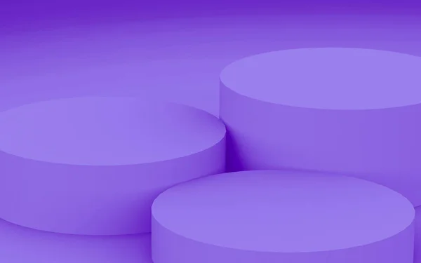 Paarse Violette Cilinder Podium Minimale Studio Achtergrond Abstract Geometrische Vorm — Stockfoto