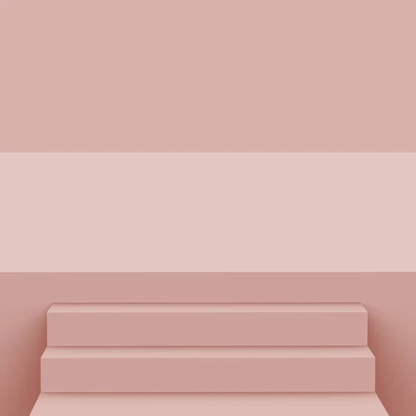 Scène Podium Scène Rose Poussiéreux Fond Studio Minimal Illustration Abstraite — Photo