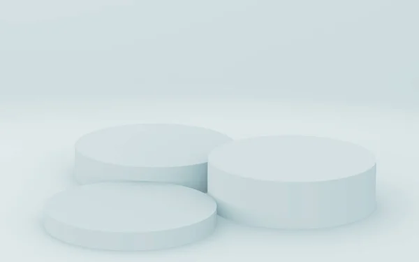 Szary Biały Jasny Cylinder Podium Minimalne Tło Studio Abstrakcyjny Geometryczny — Zdjęcie stockowe