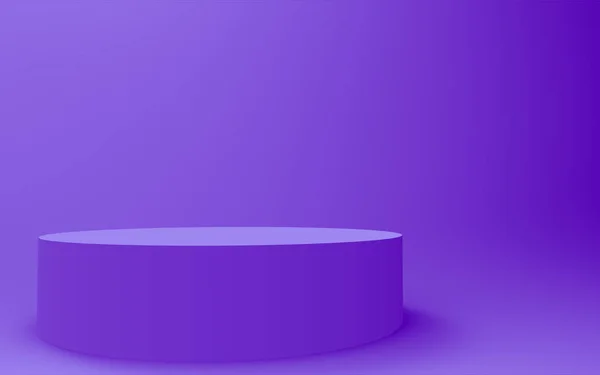 Lila Violett Cylinder Podium Minimal Studio Bakgrund Abstrakt Geometrisk Form — Stockfoto