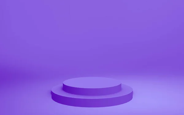 Purple Violet Cylinder Podium Minimal Studio Background Abstract Geometric Shape — Stock Photo, Image