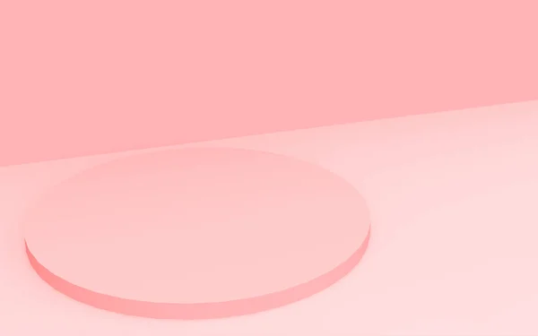 Рожевий Циліндр Подіум Мінімальний Студійний Фон Анотація Геометричної Форми Єкта — стокове фото
