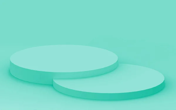Zielony Jasny Cylinder Podium Minimalne Tło Studio Abstrakcyjny Geometryczny Kształt — Zdjęcie stockowe