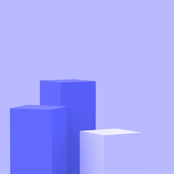 Фіолетовий Фіолетовий Білий Кубики Квадратний Подіум Мінімальний Студійний Фон Анотація — стокове фото
