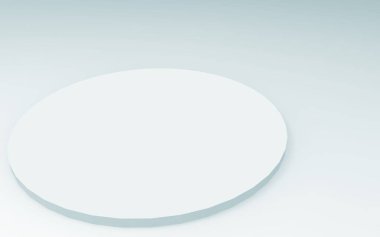 3D gri, parlak silindir podyum stüdyo arka planı. Soyut 3d geometrik şekil çizimi çizimi.