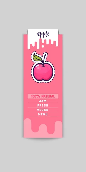 Apple Bio sticker en eco producten. Element van de webpagina van Apple, geïsoleerde Vector. — Stockvector