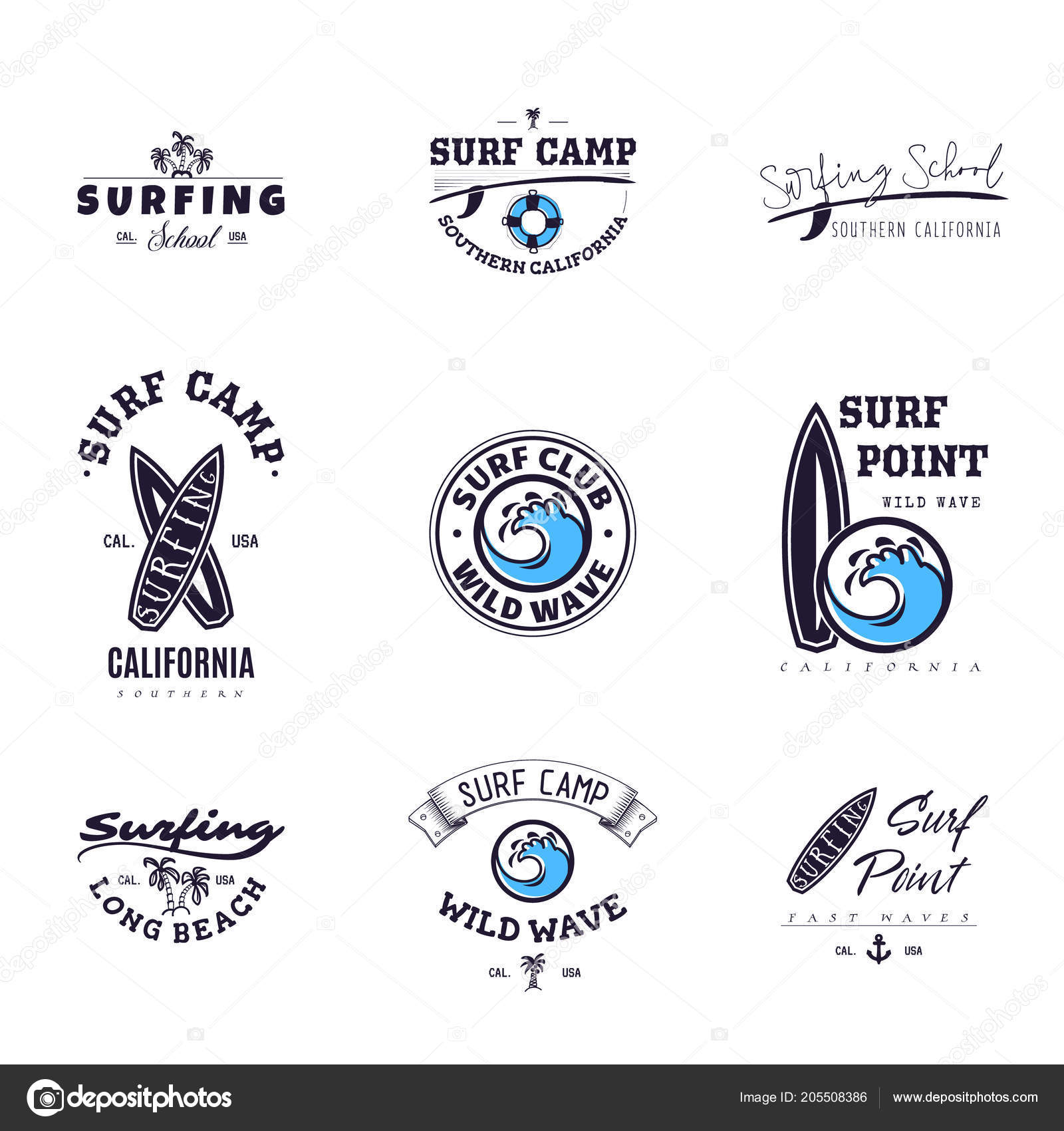 Premium Vector  Let's go surfing design vector summer surfing retro banner