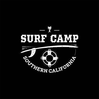 Yazdırma için dalga köpüğü kümesi. Vahşi wave logosu, sörf noktası etiket, panoları okul sörf için unsurları.