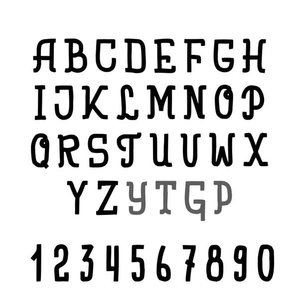 Ručně nakreslený řez sada izolované na bílém. Vektorové logo písmo. Typografie abeceda pro své návrhy: loga, písmo, karta, Pozvánka. — Stockový vektor
