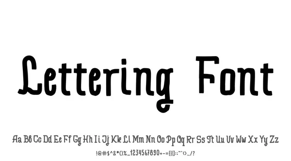 Set di caratteri tipografici disegnati a mano isolato su bianco. Caratteri con logo vettoriale. Alfabeto tipografico per i tuoi disegni: logo, carattere tipografico, biglietto, invito al matrimonio . — Vettoriale Stock